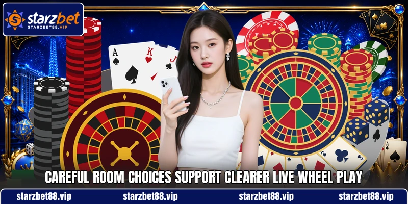Careful room choices support clearer live wheel play Careful room choices support clearer live wheel play