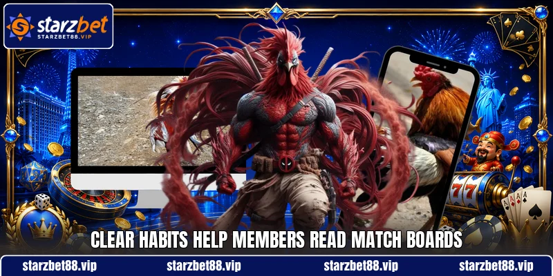 Clear habits help members read match boards Clear habits help members read match boards