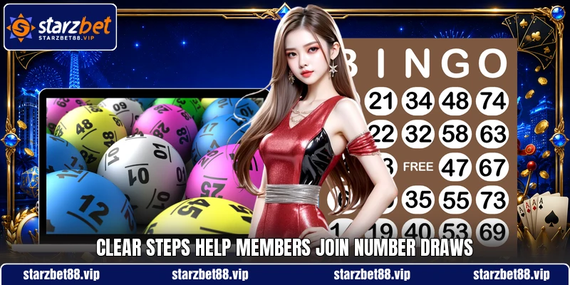 Clear steps help members join number draws