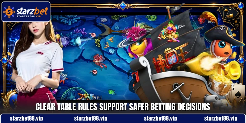 Clear table rules support safer betting decisions Clear table rules support safer betting decisions