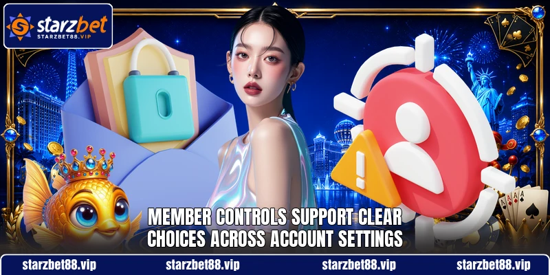 Member controls support clear choices across account settings