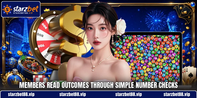 Members read outcomes through simple number checks Members read outcomes through simple number checks