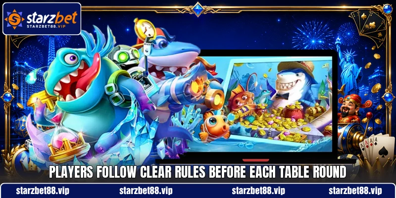 Players follow clear rules before each table round Players follow clear rules before each table round