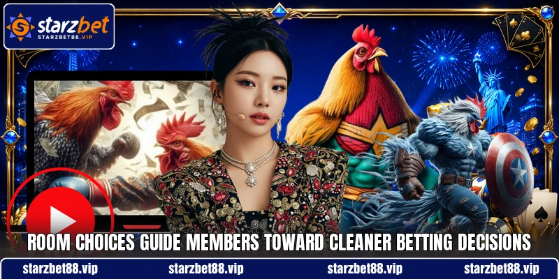 Room choices guide members toward cleaner betting decisions Room choices guide members toward cleaner betting decisions