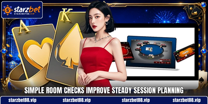 Simple room checks improve steady session planning Simple room checks improve steady session planning