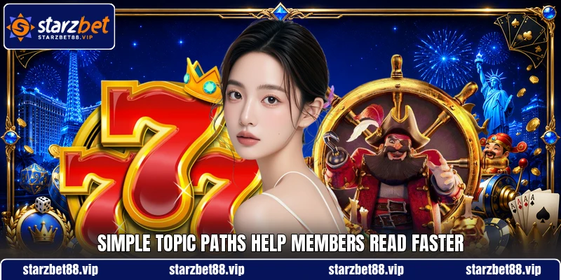 Simple topic paths help members read faster