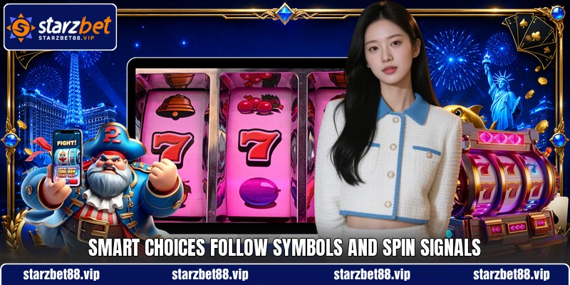 Smart choices follow symbols and spin signals Smart choices follow symbols and spin signals