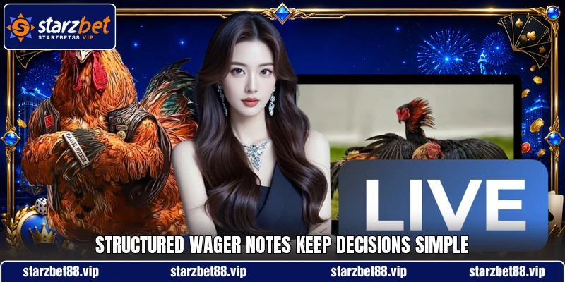 Structured wager notes keep decisions simple Structured wager notes keep decisions simple