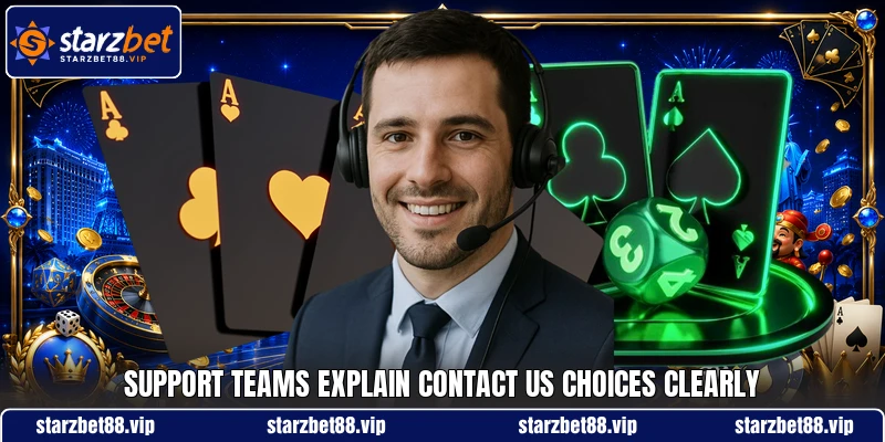 Support teams explain contact us choices clearly